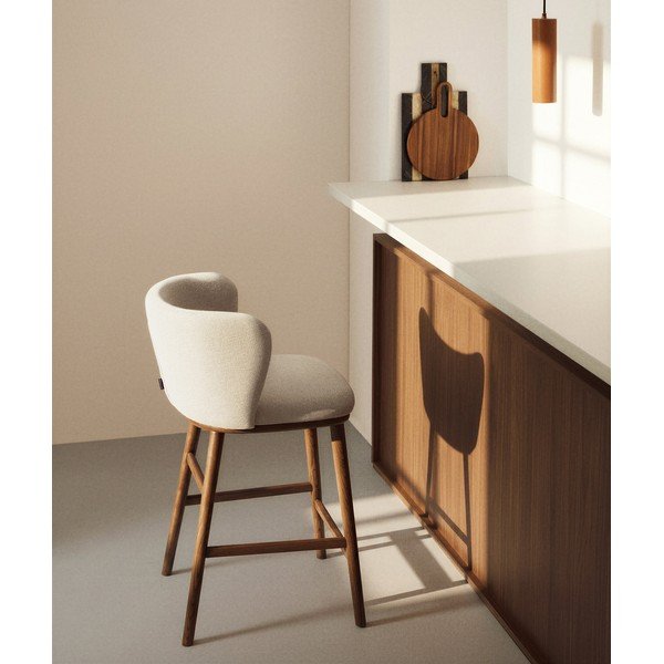 Beež polsterdatud baaritool (istme kõrgus 65 cm) Ciselia - Kave Home-image-1