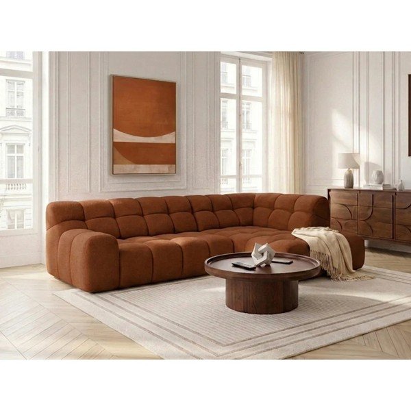 Oranž diivanvoodi/elektrilise istmepikendusega nurgadiivan (parem nurk/L-kujuline) Andre - Bobochic Paris-image-4