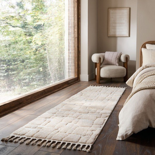 Kreemikas jooksja 80x300 cm Esra Cobbled - Flair Rugs-image-1