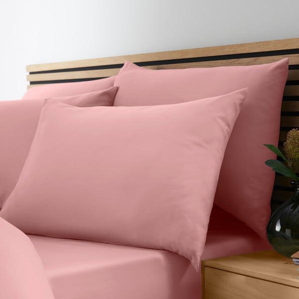 Roosa voodipesu üheinimesevoodile 135x200 cm So Soft Non-Iron - Catherine Lansfield-image-3