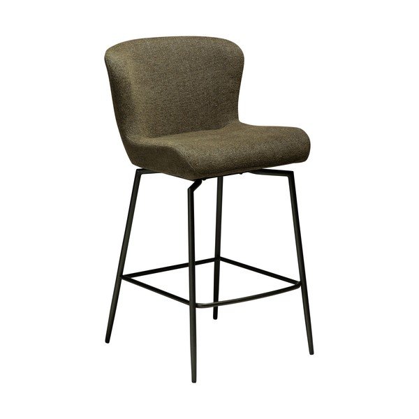 Khaki polsterdatud baaritool (istme kõrgus 67,5 cm) Glam – DAN-FORM Denmark