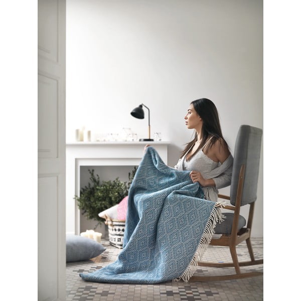 Hallipruun ruuduline puuvillane kangas , 140 x 180 cm Aisha - Euromant-image-2