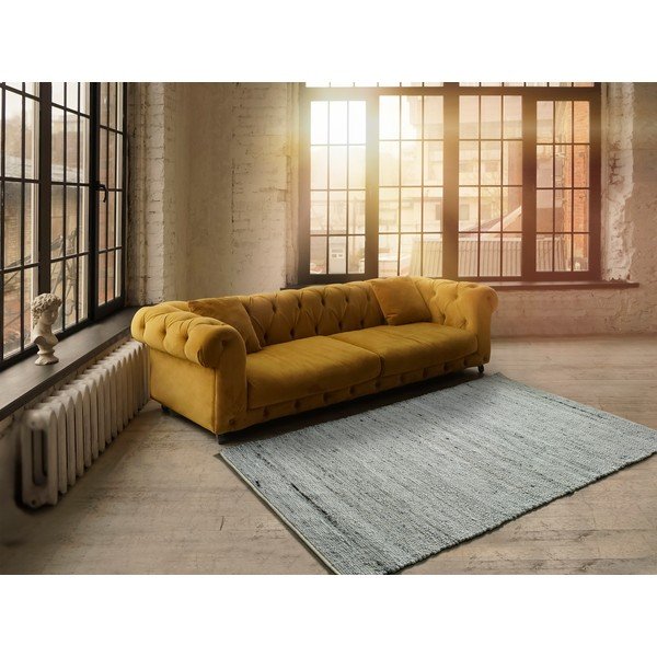 Taaskasutatud plastist valmistatud helehall vaip, 200 x 300 cm. Cinder - Universal-image-1