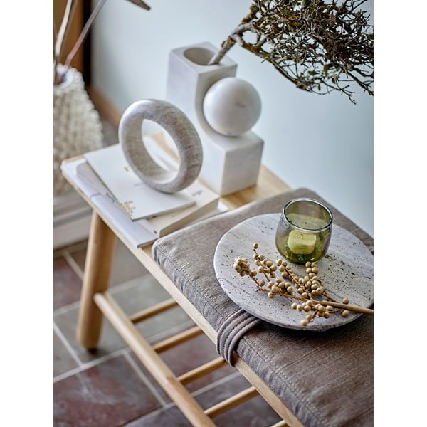 Valge marmorist vaas Abbelin - Bloomingville-image-2