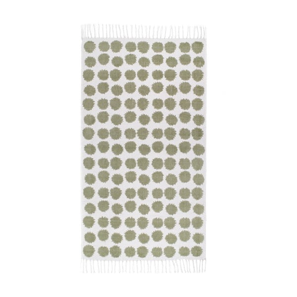 Zelenobílý koberec Roomblush Fluff, 80 x 140 cm