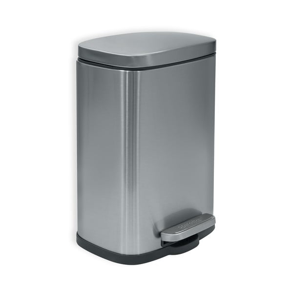 Matt hõbedane terasest prügikast 5 l Akira - Spirella