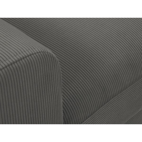 Tmavě šedá manšestrová rozkládací rohová pohovka Micadoni Home Moghan, pravý roh-image-1