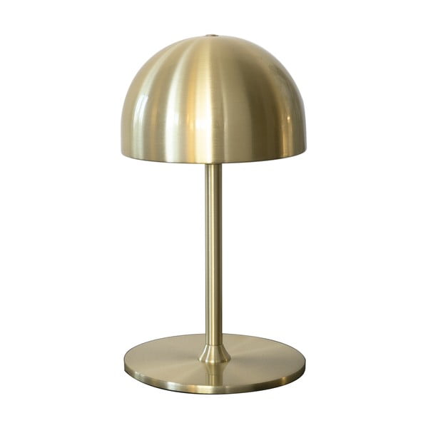 Messingivärvi puldiga juhitav LED-lauavalgusti metallist varjuga (kõrgus 22 cm) Tim - Sirius