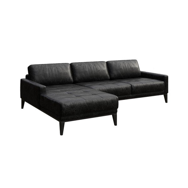 Must nahast nurgadiivan Tufted, vasakpoolne nurk Musso - MESONICA-image-2