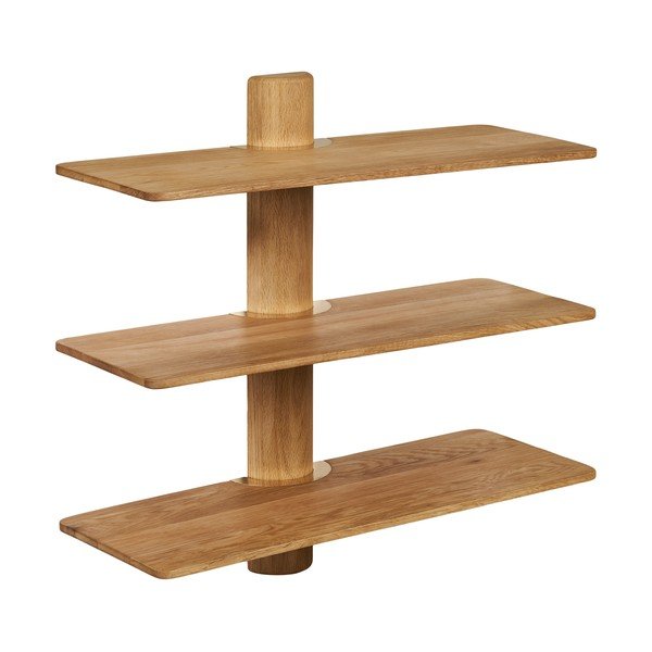 Kahekordne riiul heledast naturaalsest tammepuust 55 cm Calcata - House Nordic