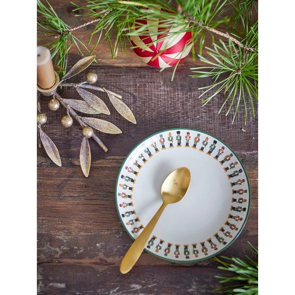 Kreem keraamiline magustoidutaldrik jõulumotiiviga, läbimõõduga 16 cm Jolly - Bloomingville-image-1