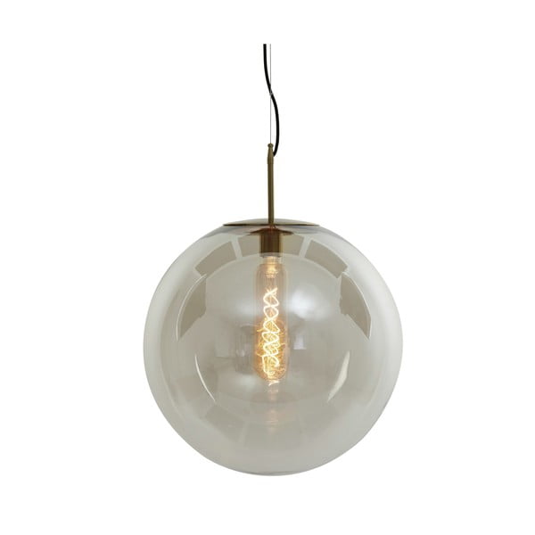 Pronksivärvi rippvalgusti klaasist varjuga ø 48 cm Medina - Light & Living-image-2