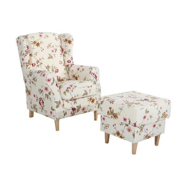 Kreemjas valge lilleline jalatool Lorris - Max Winzer-image-2