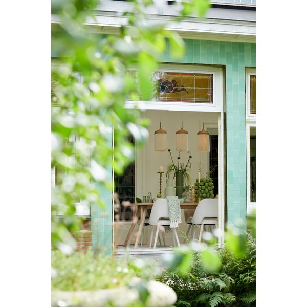 Rippvalgusti naturaalset värvi tekstiilist varjuga Dania - Light & Living-image-3