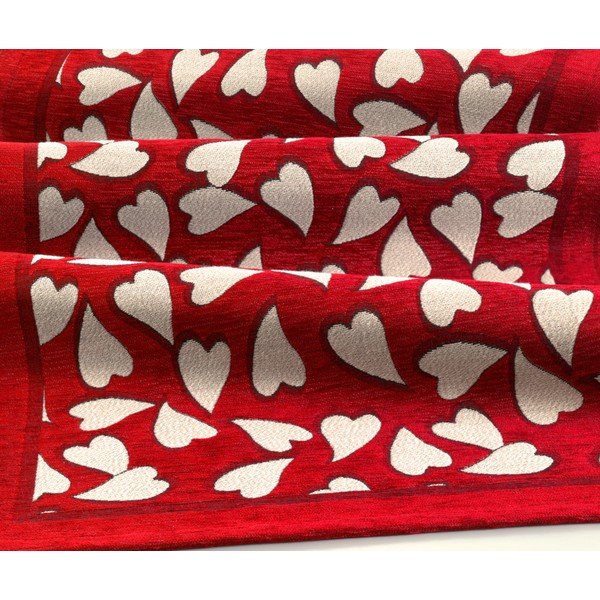 Červený vysoce odolný kuchyňský běhoun Webtappeti Corazon Rosso, 55 x 140 cm-image-1