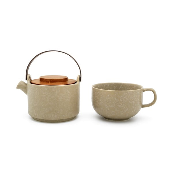 Beež kivikeraamikast teekomplekt Umea - Bredemeijer-image-2