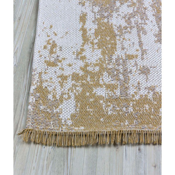Kollane ja beež puuvillane vaip , 75 x 150 cm Casa - Oyo home-image-3