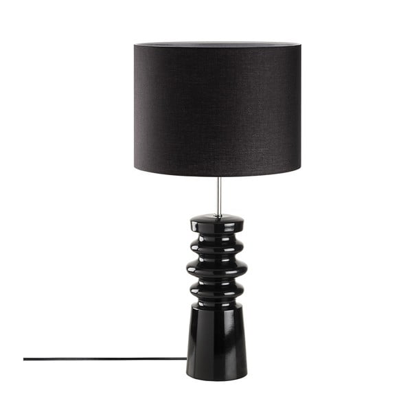 Černá dřevěná stolní lampa Opviq lights Rosee