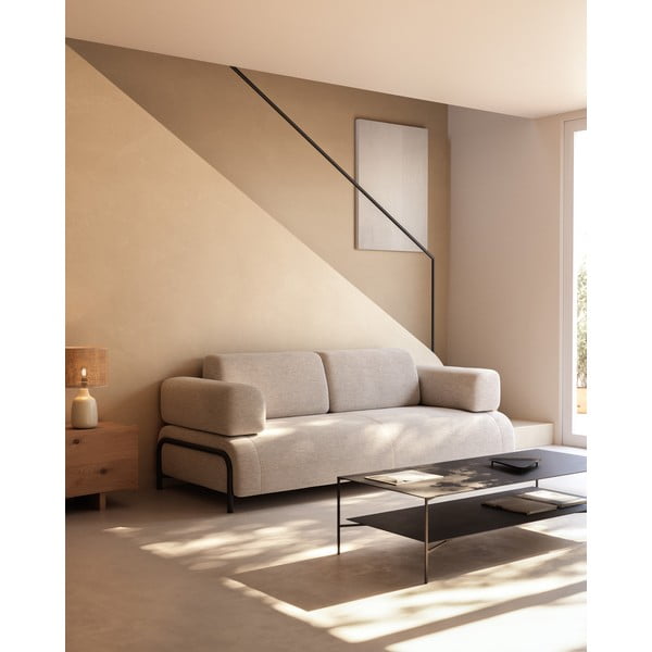 Must terasest diivanilaud 60x140 cm Azisi - Kave Home-image-1