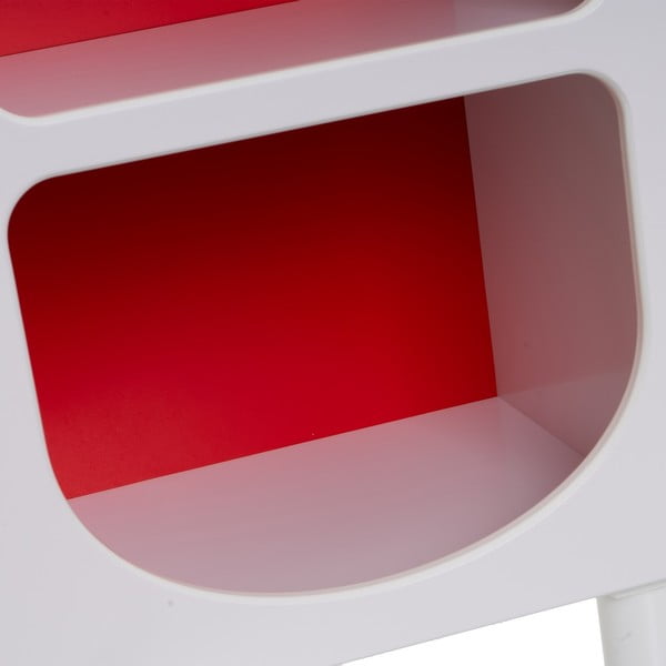 Punane-valge raamaturiiul 76x70 cm - Casa Selección-image-2