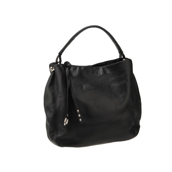 Černá kožená kabelka Florence Bags Agena