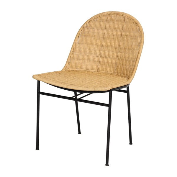 Komplekt 4 rotangist söögitooli Sofia ja must laud Marienlis - Bonami Essentials-image-4