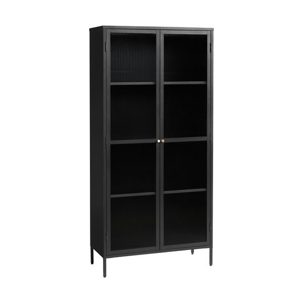 Must metallist vitriinkapp 90x190 cm Bronco - Unique Furniture-image-1