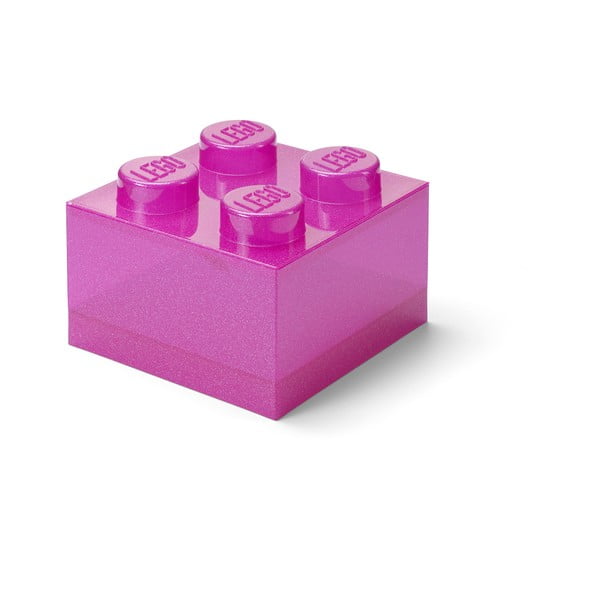 Roosa plastikust laste hoiukast 25x25x18 cm - LEGO®-image-4
