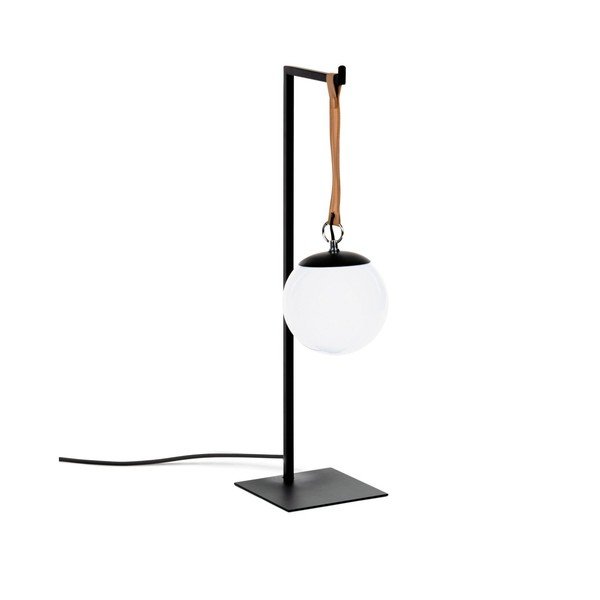 Must metallist laualamp plastvarjuga (kõrgus 60 cm) Monteiro - Kave Home
