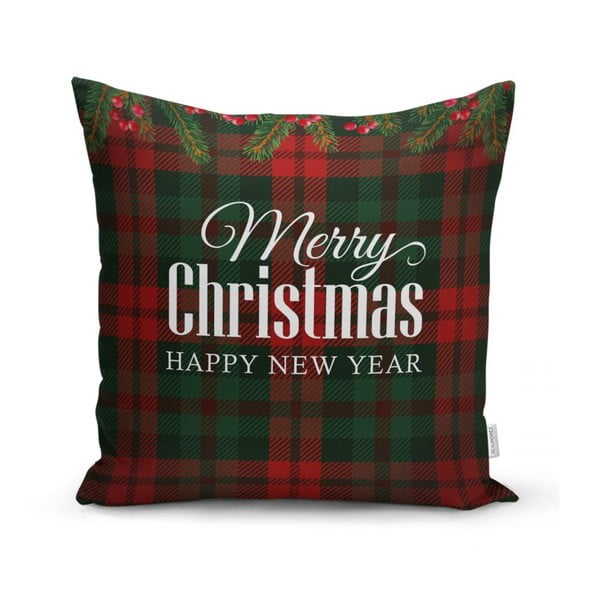 Komplekt 4 jõulupadjakatet ja lauajooksikut Tartan Christmas - Minimalist Cushion Covers-image-1
