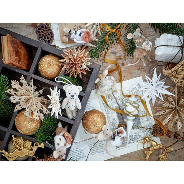 Paberist rippuvad jõulukaunistused, 6-osaline komplekt Star - Bloomingville-image-3