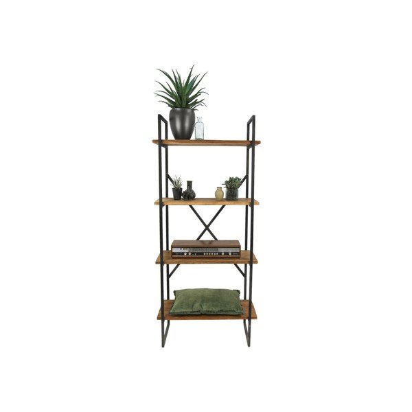Police z neopracovaného teakového dřeva HSM collection Storage Rack-image-1