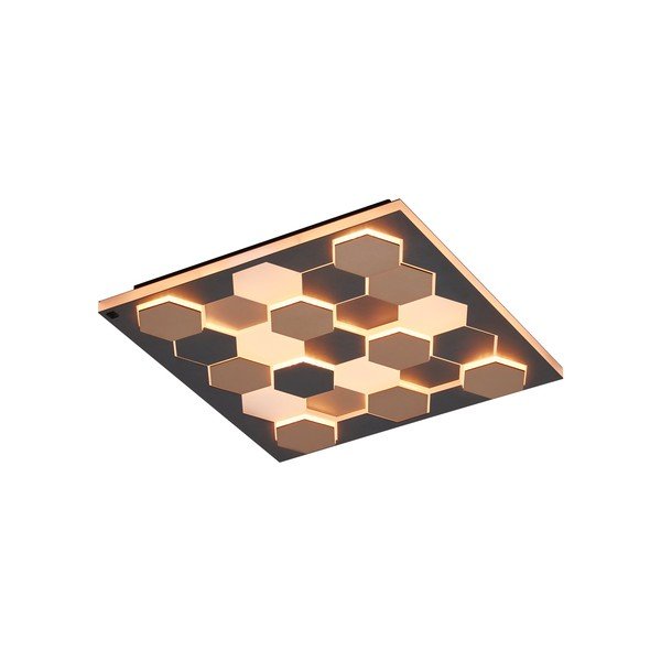 Must LED laevalgusti hääljuhtimise/mobiilirakenduse juhtimisega metallist varjuga 55x55 cm Cifavo - CINQUE