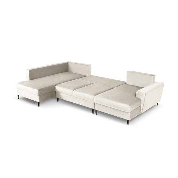 Beež sametist panipaigaga nurgadiivanvoodi (vasak nurk/"U"-kujuline) Kyoto - Cosmopolitan Design-image-2