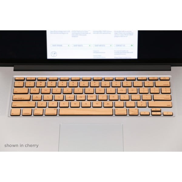 Dřevěný skin pro klávesnici Apple Macbook pro, třešeň
