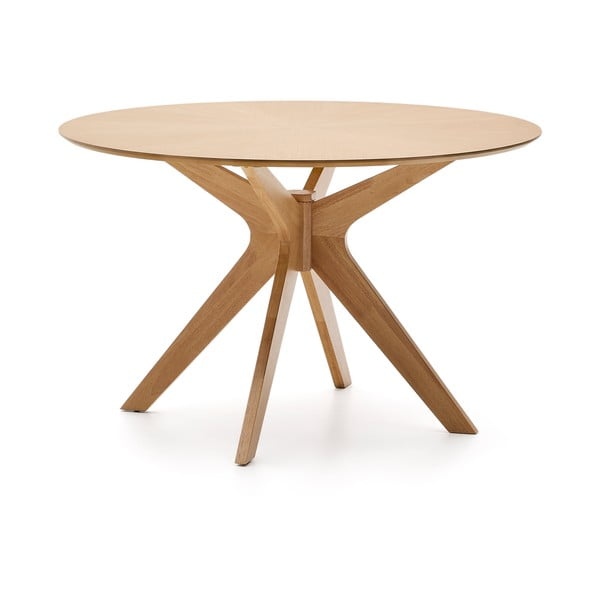 Ümmargune söögilaud tammespoonist pealispinnaga ø 120 cm Naanim - Kave Home