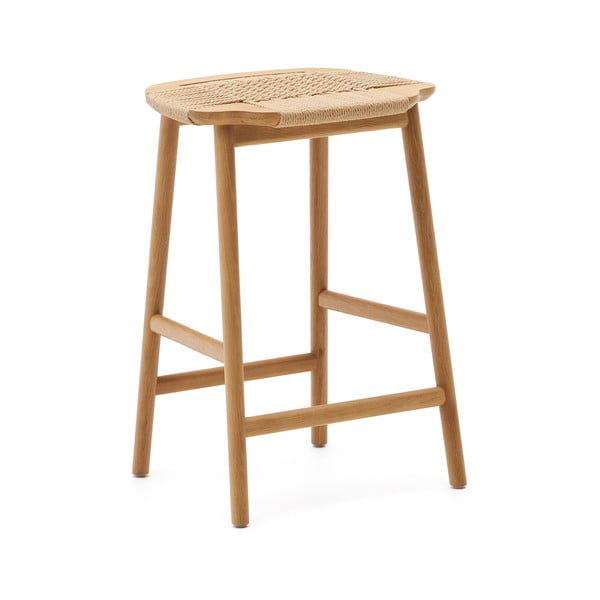 Tammepuust baaritool (istme kõrgus 65 cm) Enit - Kave Home-image-3