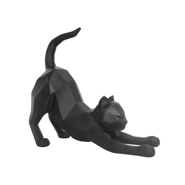 Matte must Stretching Cat figuur, kõrgus 30,5 cm Origami - PT LIVING