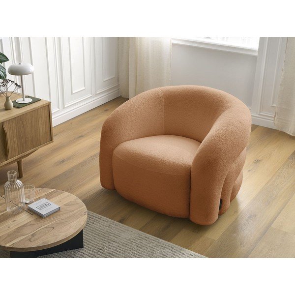 Bouclé kangast oranž pöördtool Elina - Bobochic Paris-image-1