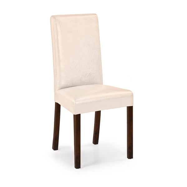 Béžová židle z bukového dřeva a koženky Moycor Alaska