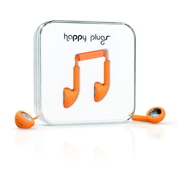 Sluchátka Happy Plugs, oranžová