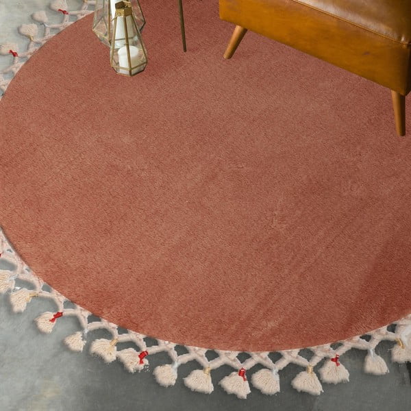 Pruun vannitoamatt ø 80 cm Tuft - Foutastic-image-1