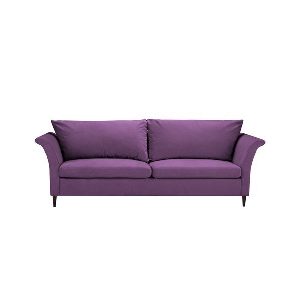 Fialová 3místná rozkládací pohovka s úložným prostorem Mazzini Sofas Peony