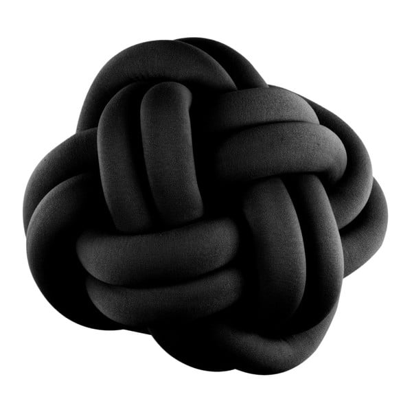 Malý černý polštář/puf Knotty Knots Simple