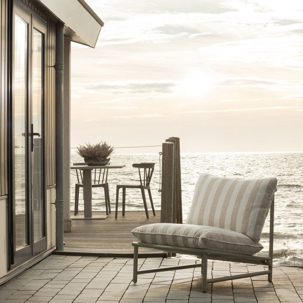 Beež metall/polsterdatud aiatool Elvo - WOOOD-image-1