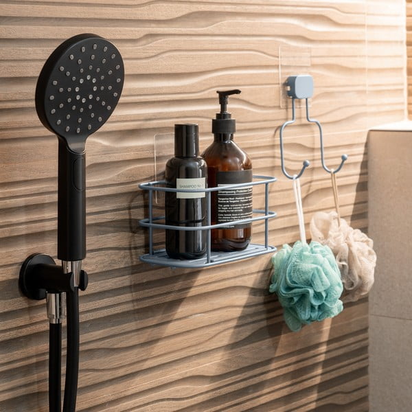 Helesinine isekandev metallist vannitoa riiul Grena - Compactor-image-1