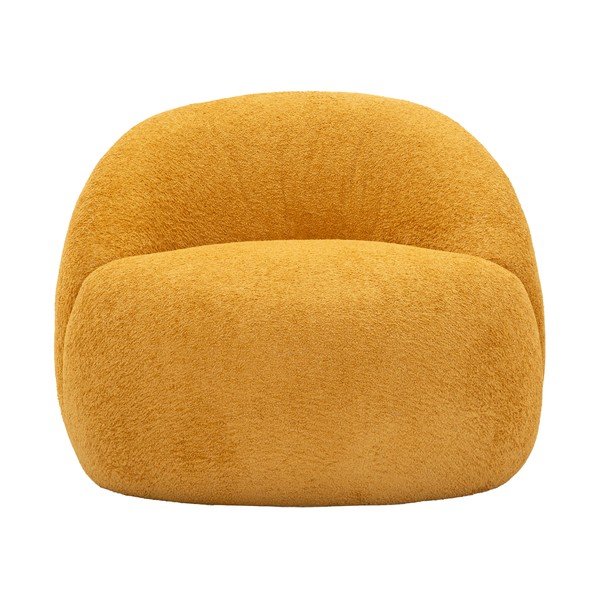 Bouclé kangast sinepivärvi tugitool Ginerva - Mauro Ferretti-image-2