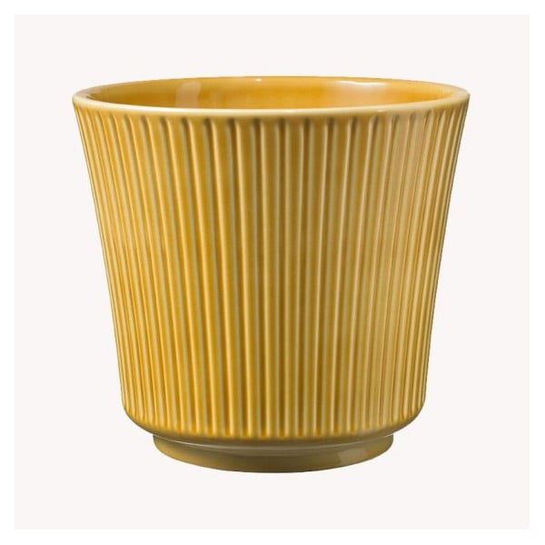 Kollane keraamiline pott Glossi, ø 12 cm - Big pots