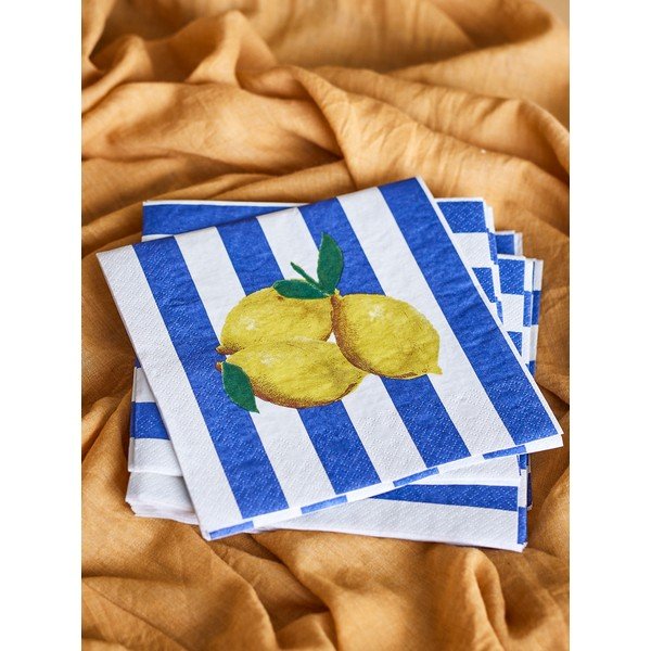Pabersalvrätikud komplektis 20 tükki 33x33 cm Limone - Bloomingville-image-1