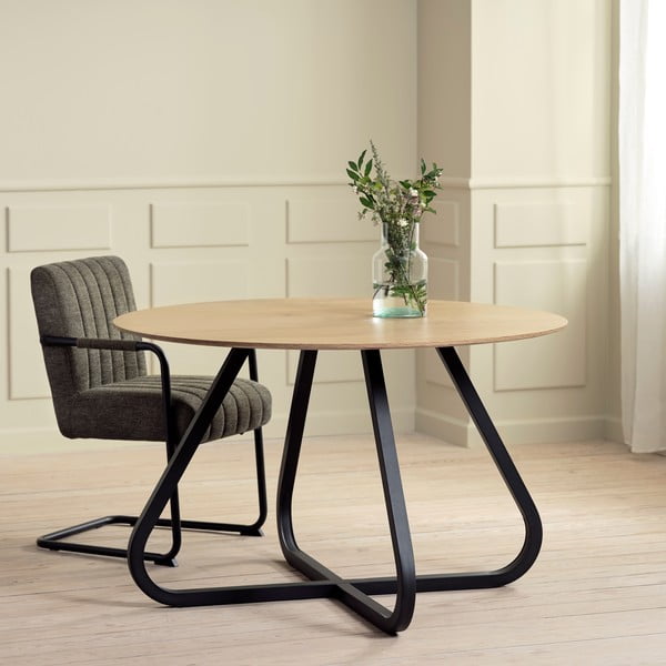 Ümmargune tammepuidust söögilaud ø 120 cm Cesura - Unique Furniture-image-1